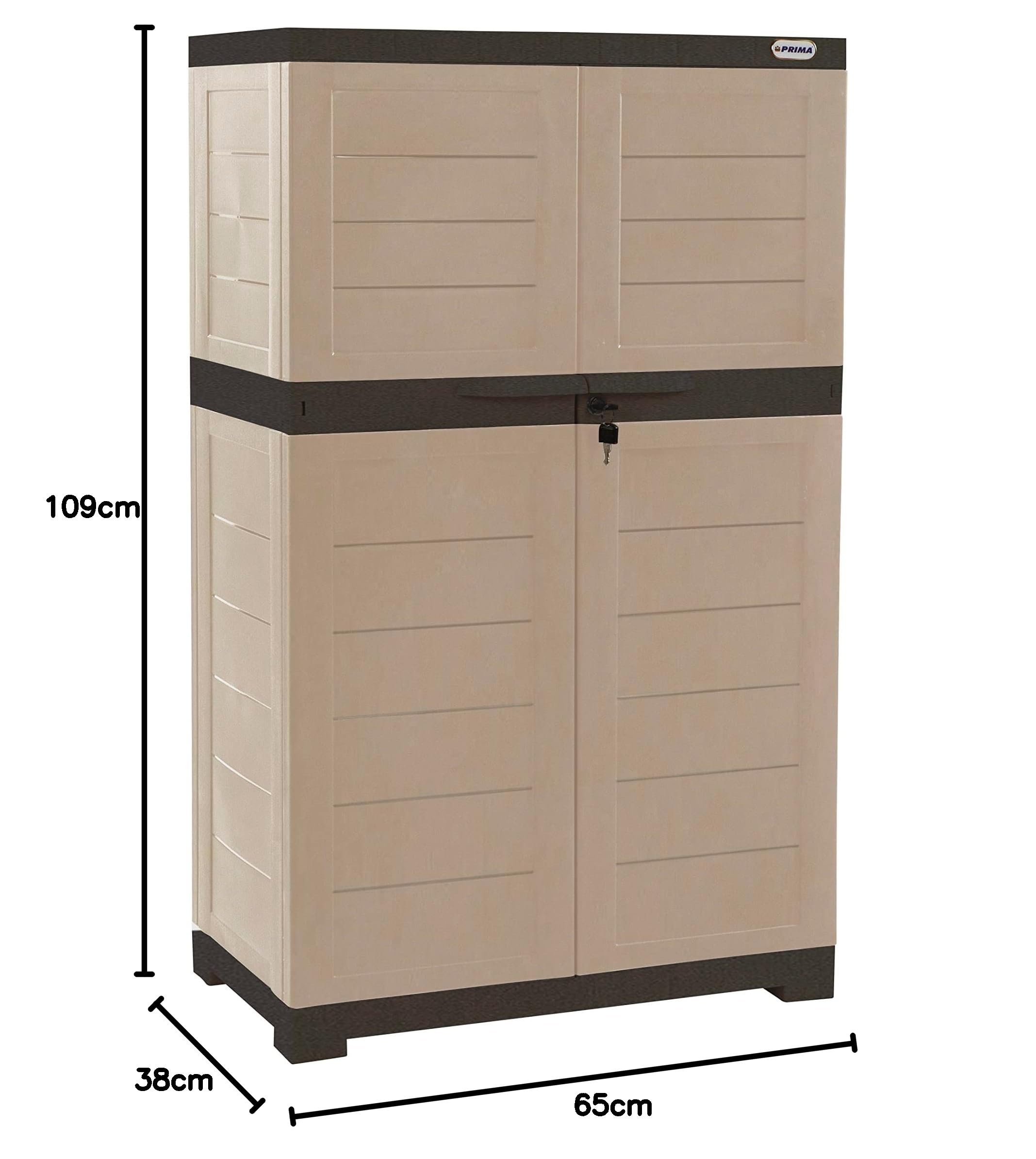 Prima Alfa-Deluxe Plastic Cabinet with Extension for More Storage